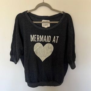 Billabong quarter sleeve off the shoulder sweater. Mermaid at Heart